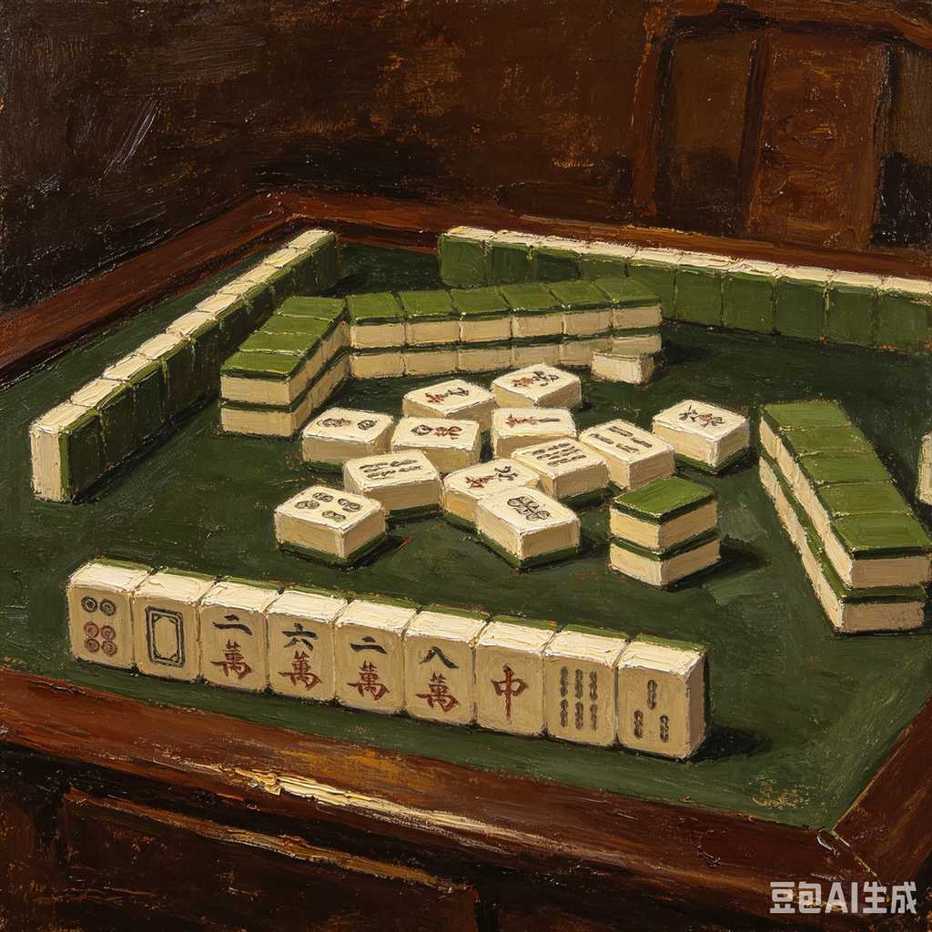 wood mahjong tiles
